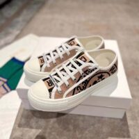 Dior Women Walk’n’Dior Sneaker Beige Jute Canvas Embroidered Union Motif (10)