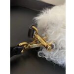 Fendi Women FF Baguette Brooch White Mohair Wool Bag - Image 8