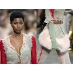 Fendi Women FF O’Lock Swing Pale Pink Leather Fox Fur Pouch - Image 10