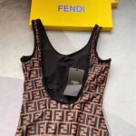 Fendi Women FF Swimsuit Brown Lycra Swimsuit - Image 5