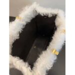 Fendi Women Fendi Sunshine Large White Mohair Shopper - Image 6