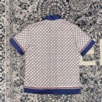 Gucci GG Women Geometric G Print Muslin Bowling Shirt Notch Collar Short Sleeves - Image 5