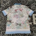 Gucci GG Men Tiger Bowling Shirt Flower Print Ivory Silk Crepe Loose Fit - Bild 5