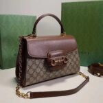 Gucci GG Women Gucci Horsebit 1955 Medium Bag Beige Ebony GG Supreme Canvas - Image 5