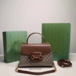 Gucci GG Women Gucci Horsebit 1955 Medium Bag Beige Ebony GG Supreme Canvas - Image 2