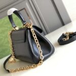 Gucci GG Women Horsebit 1955 Mini Bag Top Handle Black Leather - immagine 3