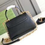 Gucci GG Women Horsebit 1955 Mini Bag Top Handle Black Leather - immagine 4