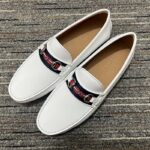 Gucci Men Horsebit Loafer White Square Toe Leather Sole Low Heel - immagine 2