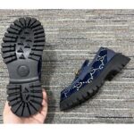 Gucci Men Jordaan GG Velvet Loafer Blue Beige Sole Flat 1.2 Cm Heel - Imagen 8