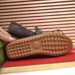 Gucci Men Leather Driver Web Cocoa Soft Calf Enameled Interlocking G Horsebit - Image 8