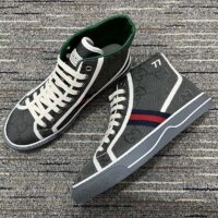 Gucci Men Off The Grid High Top Gucci Tennis 1977 Rubber Sole Flat 2 Cm Heel (10)