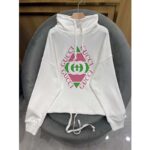 Gucci Women GG Vintage Logo Cotton Sweatshirt White Heavy Felted Jersey - Image 2