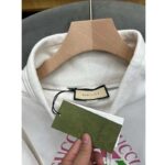 Gucci Women GG Vintage Logo Cotton Sweatshirt White Heavy Felted Jersey - Image 6