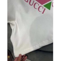 Gucci Men Vintage Logo Cotton Sweatshirt White Heavy Felted Jersey (2)