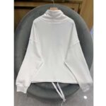 Gucci Women GG Vintage Logo Cotton Sweatshirt White Heavy Felted Jersey - Image 3