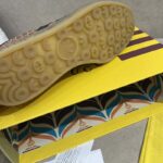 Gucci Unisex Adidas x Gucci Gazelle Sneaker Brown Black Square G Suede Leather Low Heel - Imagen 11