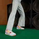 Gucci Unisex Basket Sneaker Blue Demetra White Mesh Rubber Interlocking G Low Heel - immagine 11