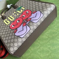 Gucci Unisex GG Cherry Print Medium Tote Beige Ebony GG Supreme Canvas (1)