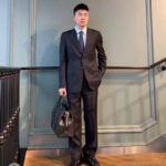 Gucci Unisex GG Embossed Tote Bag Black Leather Cotton Linen Lining – Bild 11