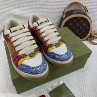 Gucci Unisex GG Lovelight Screener Sneaker Glitter Multicolor Canvas Fabric Rubber Low Heel (7)