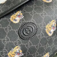 Gucci Unisex GG Medium Backpack Tiger Print Black GG Supreme Canvas (1)