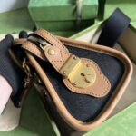 Gucci Unisex GG Mini Canvas Top Handle Bag Double G Black Original GG Canvas – Bild 7