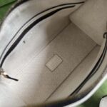 Gucci Unisex GG Mini Canvas Top Handle Bag Double G White Black Original GG Canvas - Imagen 8