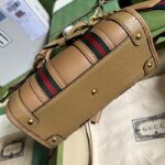 Gucci Unisex GG Mini Top Handle Bag Double G Light Brown Smooth Leather – Bild 5