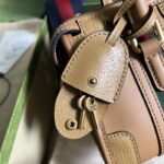 Gucci Unisex GG Mini Top Handle Bag Double G Light Brown Smooth Leather – Bild 8