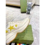 Gucci Unisex GG Rhyton Sneaker White Demetra Inlaid Interlocking G Stars Rubber Low Heel - Bild 10