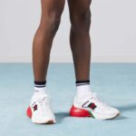 Gucci Unisex GG Rhyton Sneaker White Leather Mesh Rubber Sole Low Heel - Image 11