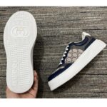 Gucci Unisex GG Sneaker Beige Blue Supreme Canvas Rubber Mid 5.5 Cm Heel - Image 10