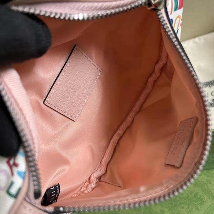 Gucci Unisex GG The North Face x Gucci Belt Bag Pink Leather Zipper Closure