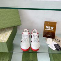 Gucci Unisex Gucci Basket Sneaker Red Mesh Rubber Sole Low 3.3 Cm Heel (2)