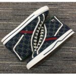 Gucci Unisex Gucci Tennis 1977 Sneaker Navy Rubber Sole Flat 2 Cm Heel - Image 6