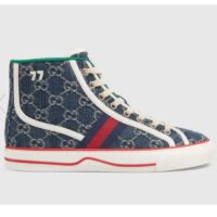 Gucci Unisex Gucci Tennis 1977 Sneaker Navy Rubber Sole Flat 2 Cm Heel (3)