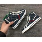 Gucci Unisex Gucci Tennis 1977 Sneaker Navy Rubber Sole Flat 2 Cm Heel - Image 9
