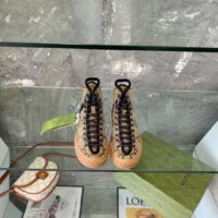 Gucci Unisex High-Top Maxi GG Sneaker Camel Ebony Canvas Low 3 Cm heel (10)