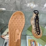 Gucci Unisex High-Top Maxi GG Sneaker Camel Ebony Canvas Low 3 Cm Heel - Imagen 10