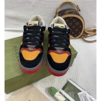Gucci Unisex Lovelight Screener Sneaker Black Suede Rubber Sole Low 3.3 Cm Heel (3)