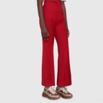 Gucci Unisex Rhyton Sneaker Beige Brick Red GG Supreme Canvas Low Heel – Image 11