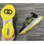 Gucci Unisex Run Sneaker Black Technical Knit Fabric Interlocking G Rubber Detail - Image 8