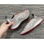 Gucci Unisex Run Sneaker Grey Orange GG Technical Knit Fabric Rubber Interlocking G - Image 7