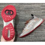 Gucci Unisex Run Sneaker Grey Orange GG Technical Knit Fabric Rubber Interlocking G - Image 9