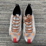 Gucci Unisex Run Sneaker Grey Orange GG Technical Knit Fabric Rubber Interlocking G - Image 3