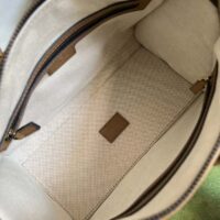 Gucci Unisex Small Canvas Top Handle Bag Double G Brown Black Original GG Canvas (1)