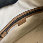 Gucci Unisex Small Canvas Top Handle Bag Double G Brown Black Original GG Canvas - immagine 10