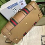 Gucci Unisex Small Canvas Top Handle Bag Double G Light Brown Smooth Leather - Image 7