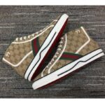 Gucci Unisex Tennis 1977 High Top Sneaker Brown Rubber Sole Flat 2 Cm Heel - Image 5
