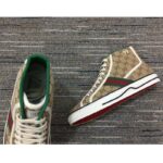 Gucci Unisex Tennis 1977 High Top Sneaker Brown Rubber Sole Flat 2 Cm Heel - Image 10